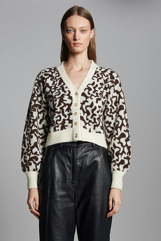 RUMI CARDI | IVORY/ESPRESSO | TWO LEFT!