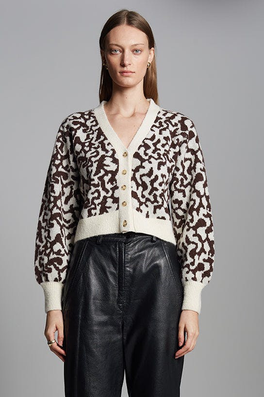 RUMI CARDI | IVORY/ESPRESSO | TWO LEFT!