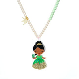Cute Doll Gold Dress Necklace