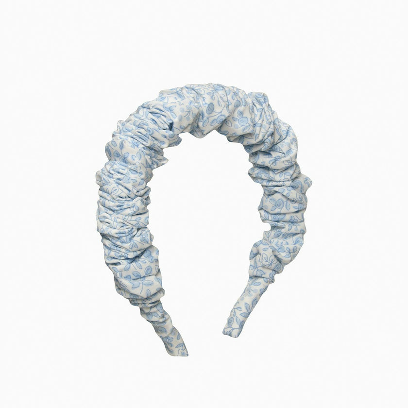 Scrunchie Alice Band in Blue Floral