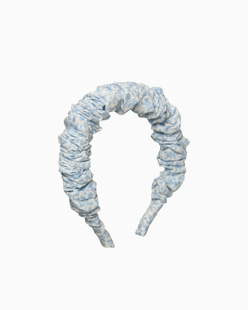 Scrunchie Alice Band in Blue Floral