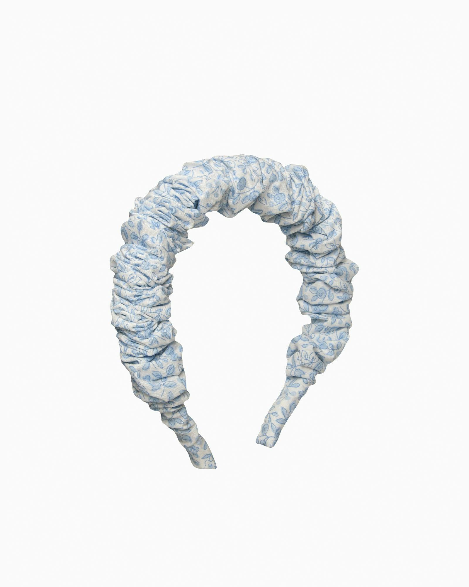 Scrunchie Alice Band in Blue Floral