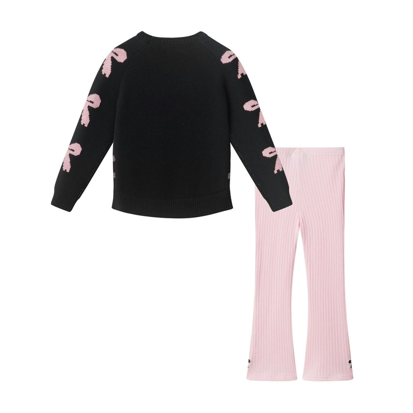 Girls Sweater & Flare Legging Set | Bows on Bows