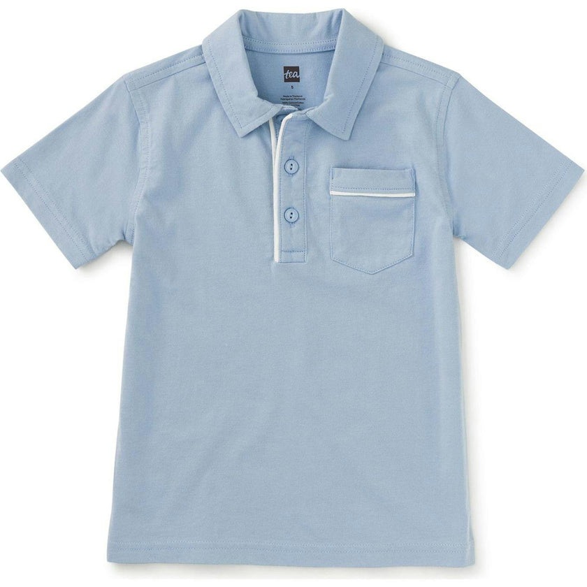 Piped Polo, Grey