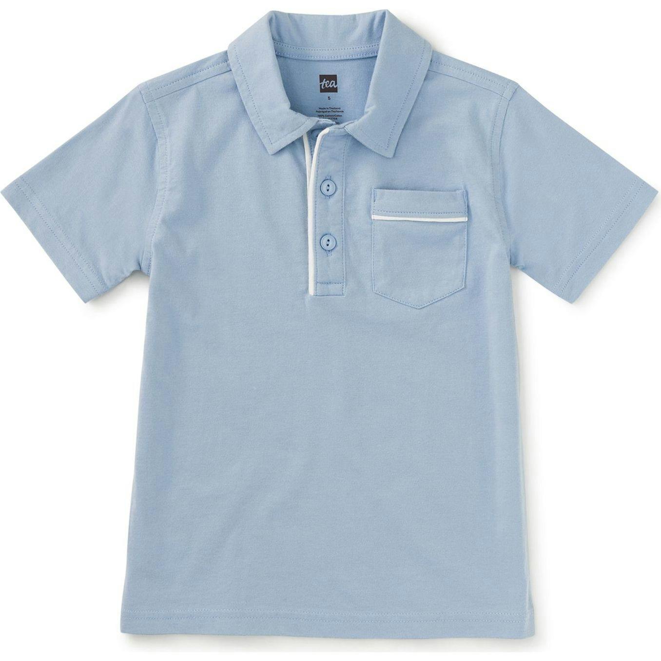 Piped Polo, Grey