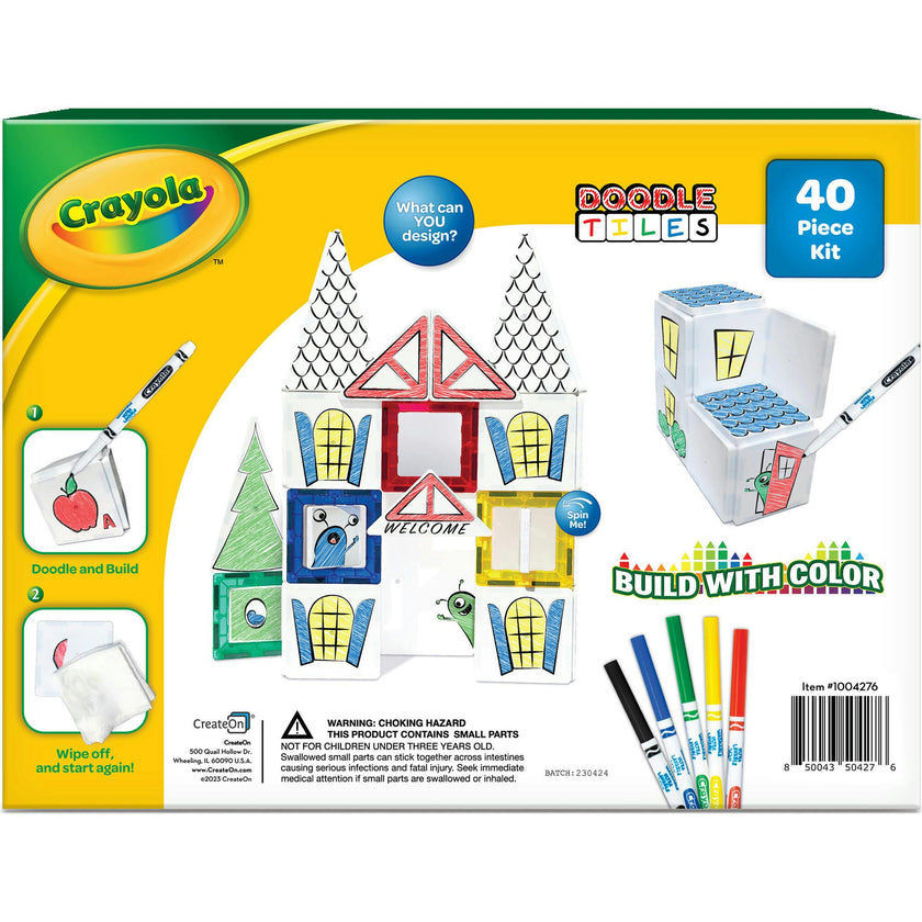 Crayola Doodle Magnetic Tiles 40 Piece Set