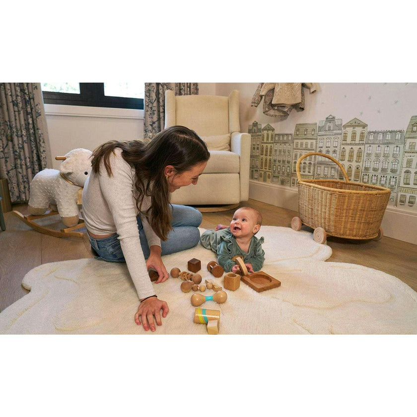 Flower Washable Wool Rug