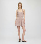 The Azalea Mini Nap Dress - Cognac Gingham