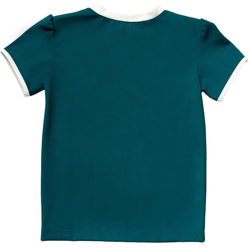 Rashguard Rose in Teal & Ivory