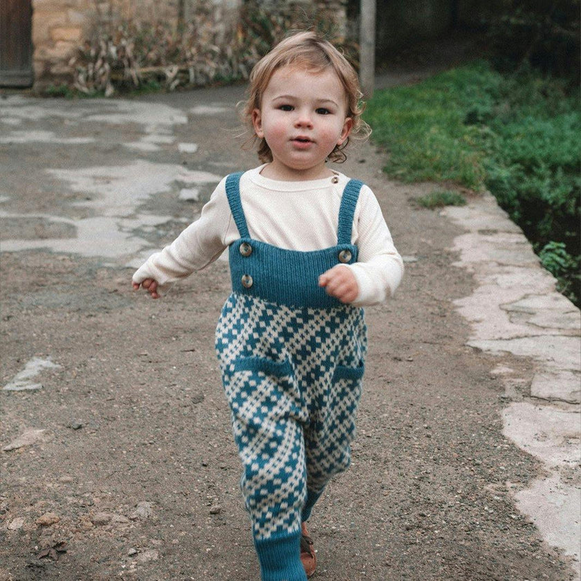 Acorn Ribbed Bib Buttoned Strap Jumper