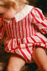 Baby Hawthorn Romper in Candy Cane Stripe