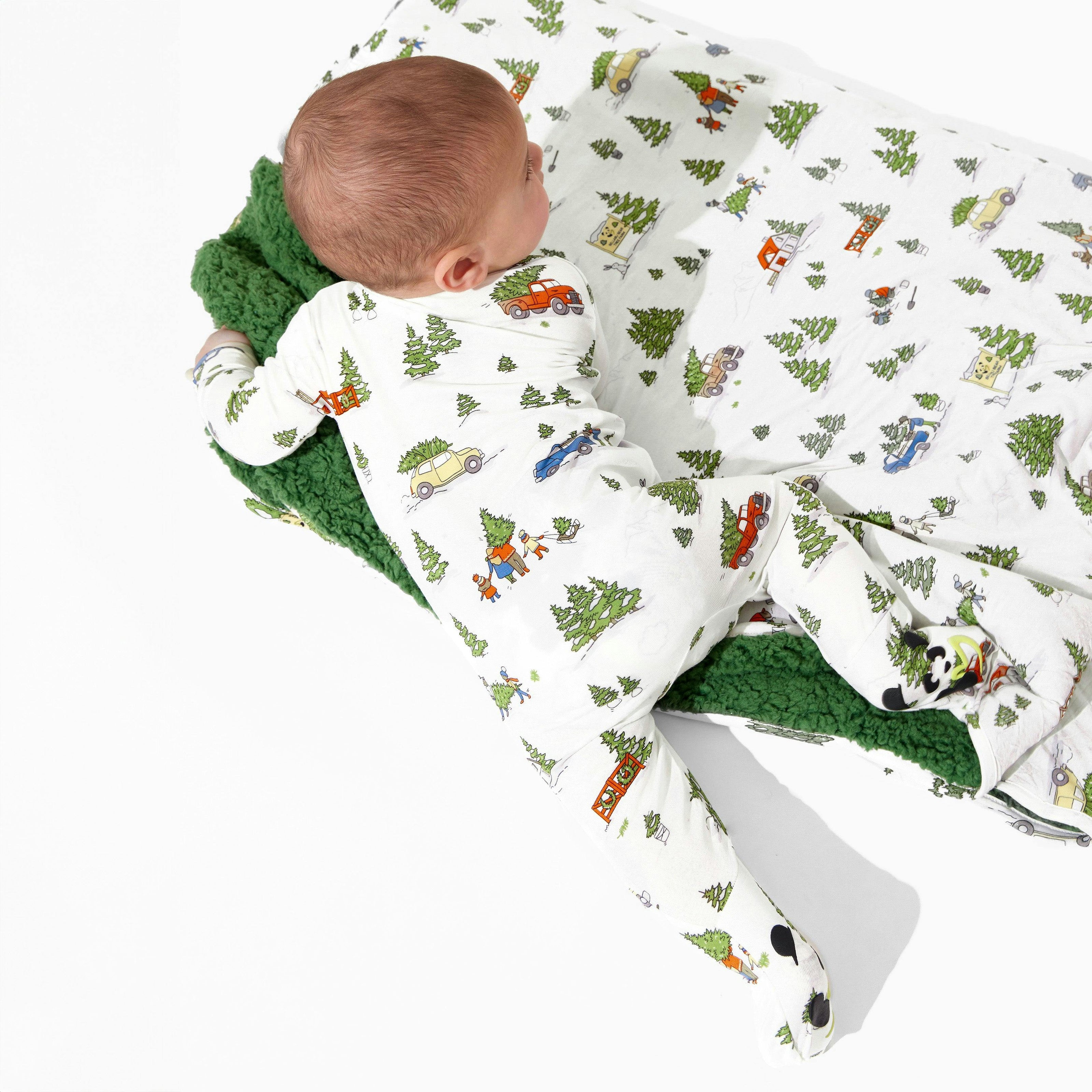 Christmas Tree Farm Bamboo Convertible Footie