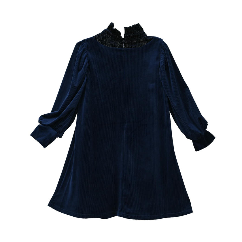 Mila dress (dark-blue velvet)