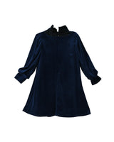 Mila dress (dark-blue velvet)