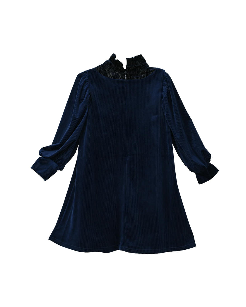 Mila dress (dark-blue velvet)