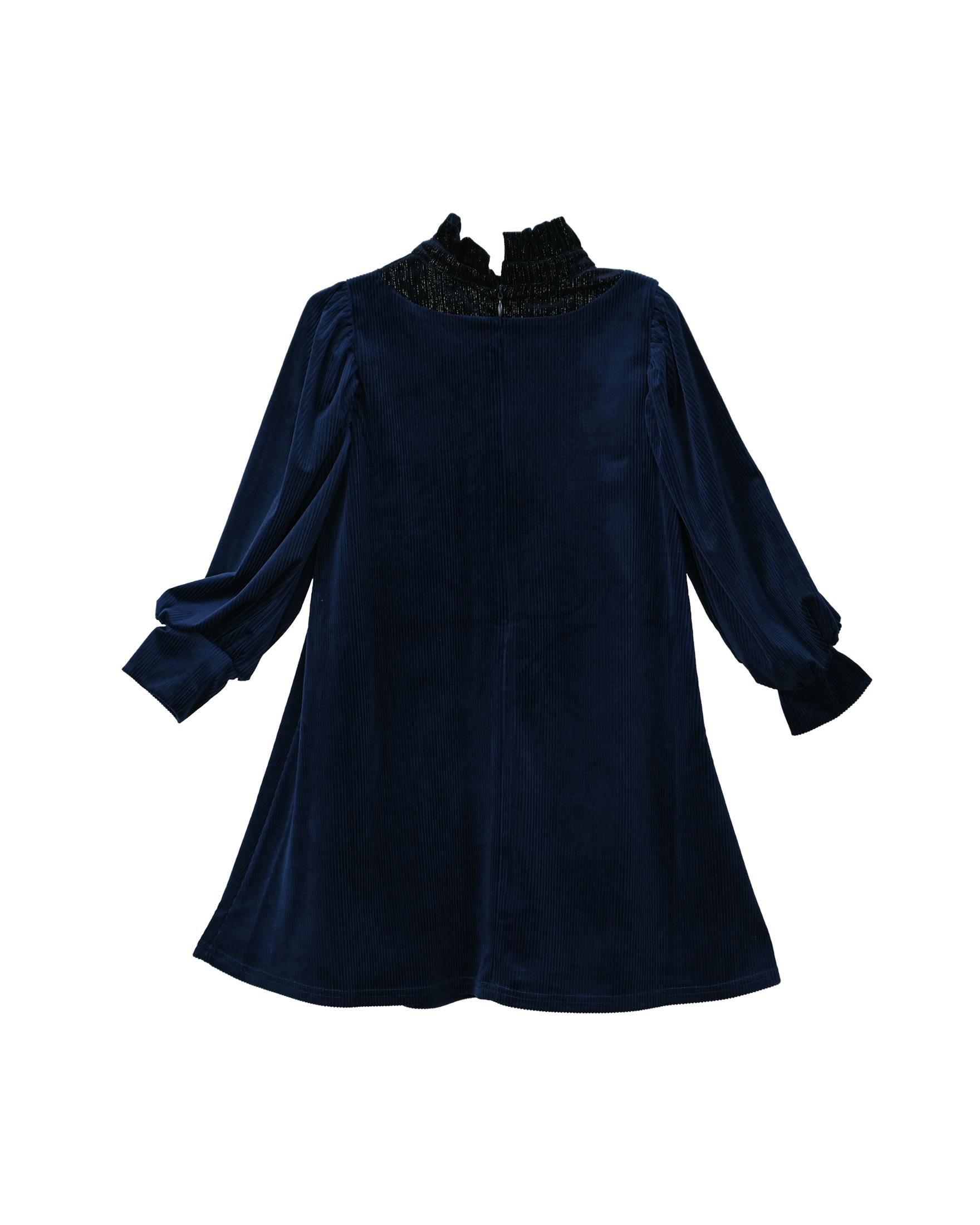 Mila dress (dark-blue velvet)
