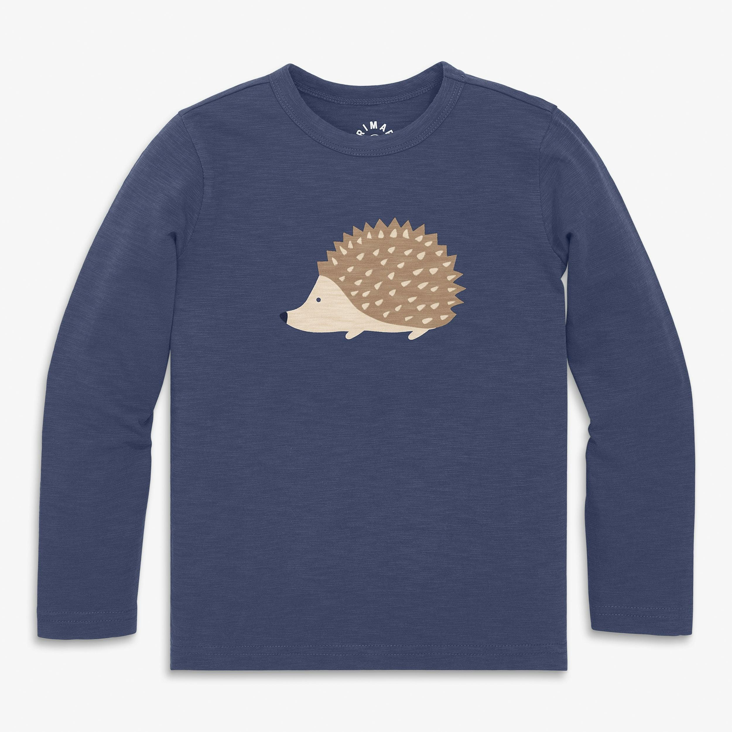 Kids long sleeve hedgehog tee