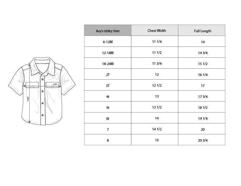 Boys Utility Shirt in Sky Blue