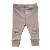 Boys Patch Ribbed Leggings in Hedgehog