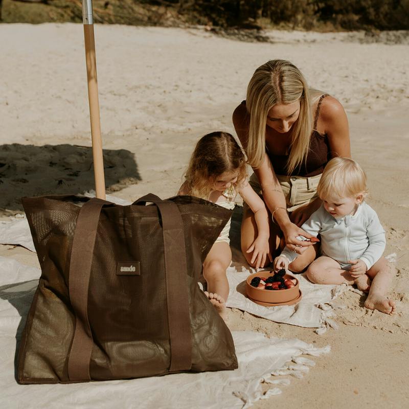Beach Hauler™ - Mini Mesh Beach Bag – Espresso