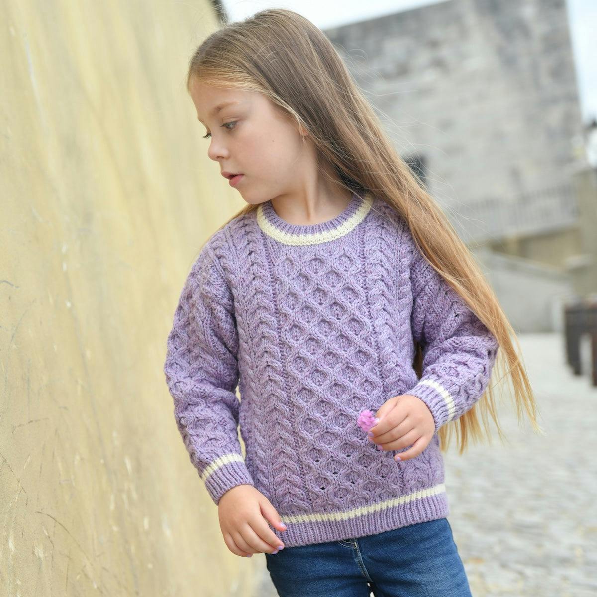 London Days Merino Children's Sweater - Amethyst