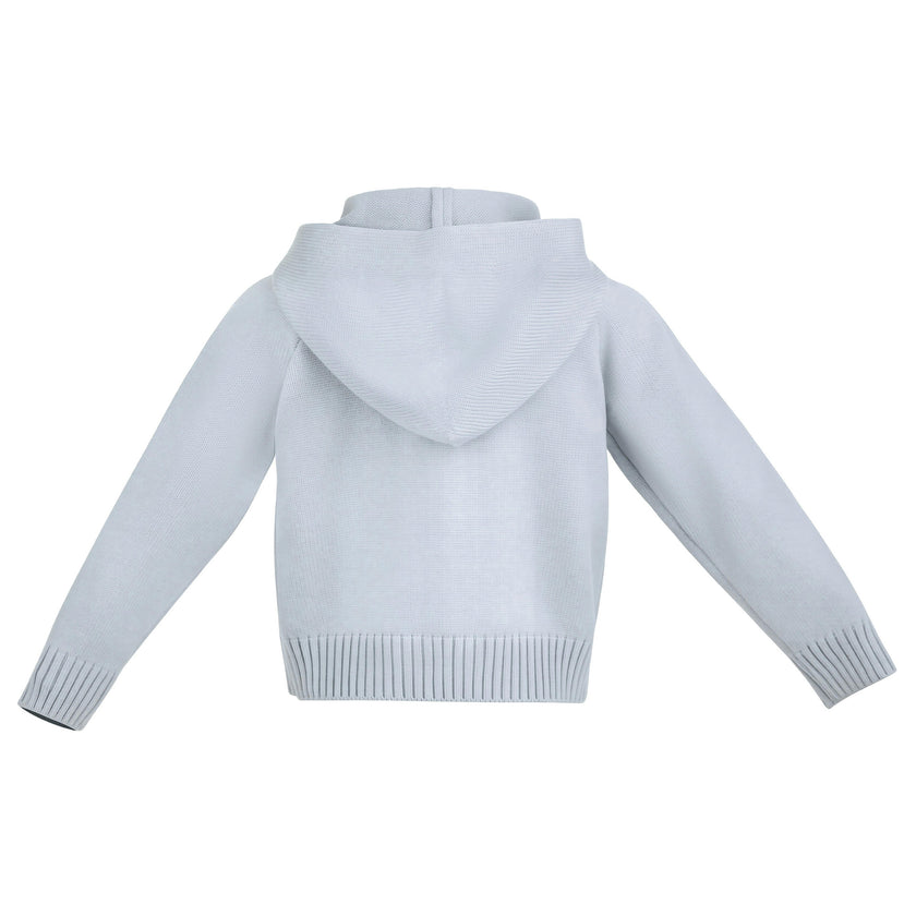 Blue Hooded Puffer Jacket