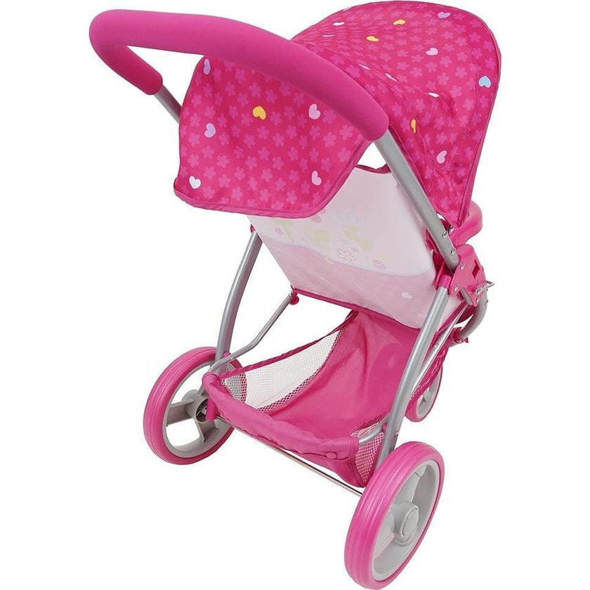 Garden Doll Jogger Stroller Doll Accessory w/ Retractable Canopy
