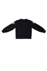 Mini Micah Crew Neck Sweatshirt in Black & Bows