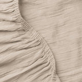 Calm Crinkled Comfort Fitted Sheet, Beige