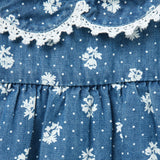 Baby Floral Chambray Matching Set, blue