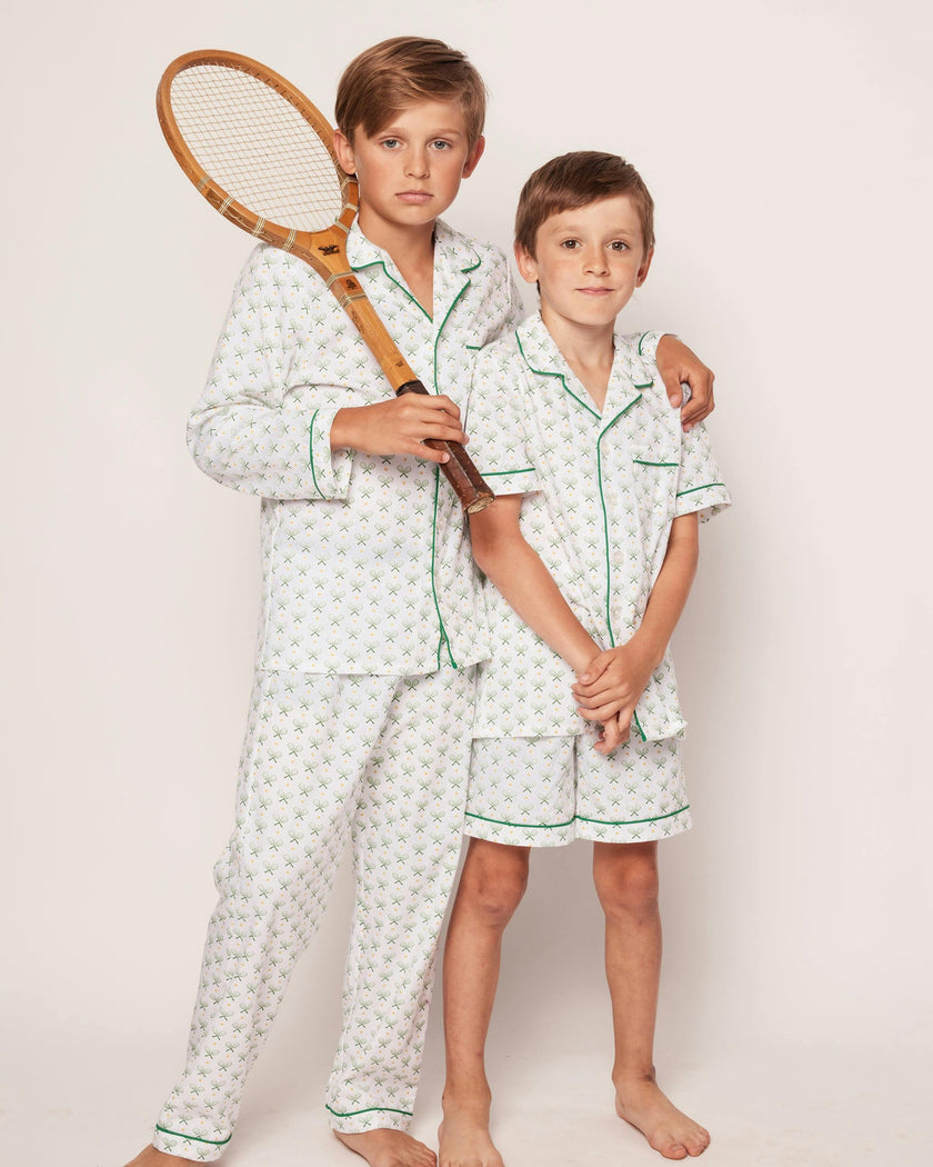 Kid's Twill Pajama Set in Match Point