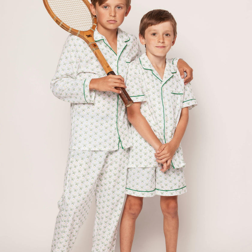 Kid's Twill Pajama Short Set in Match Point