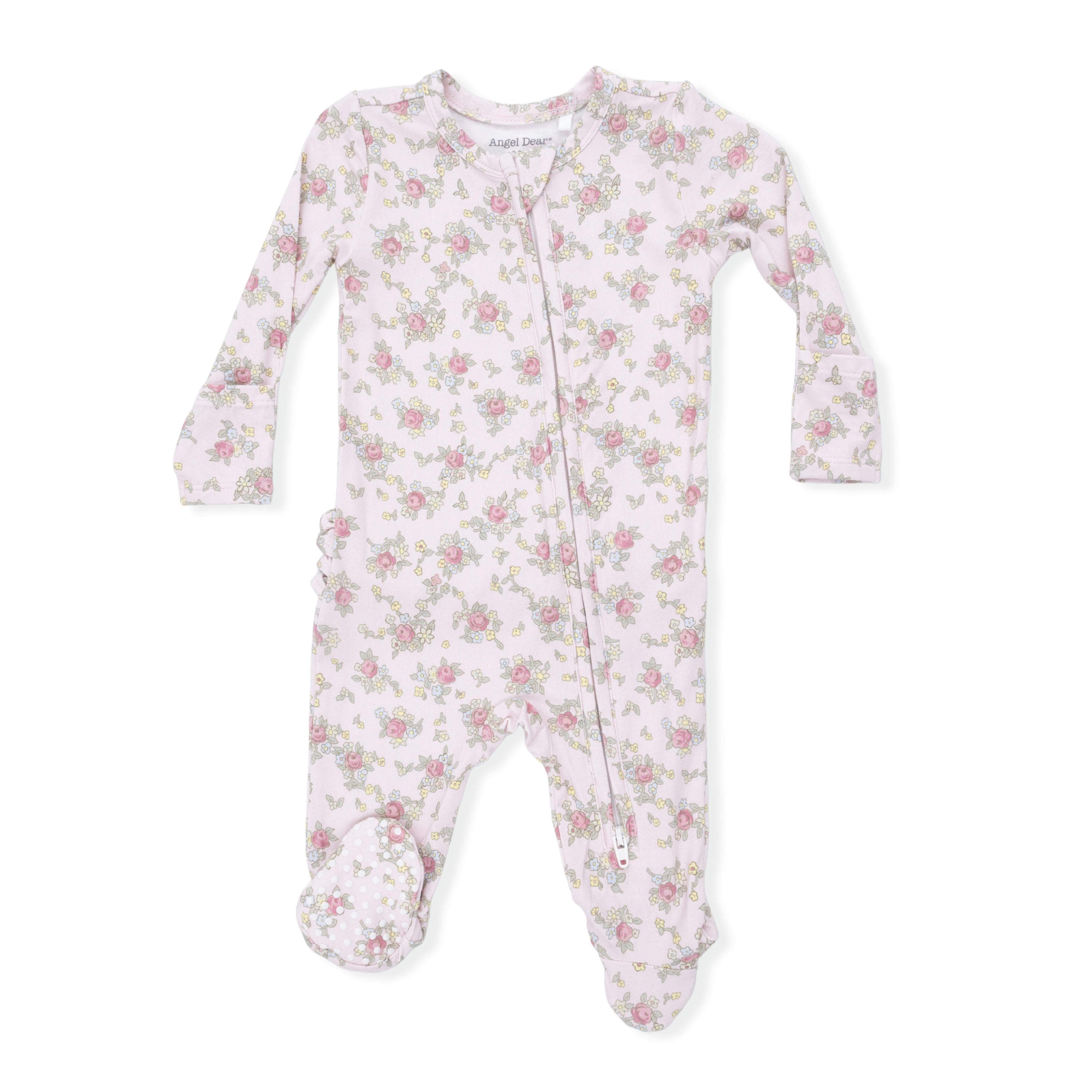 Edith's Rose Garden - 2 Way Ruffle Back Zipper Footie