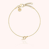 Initial Bracelet, 14k Yellow Gold Filled