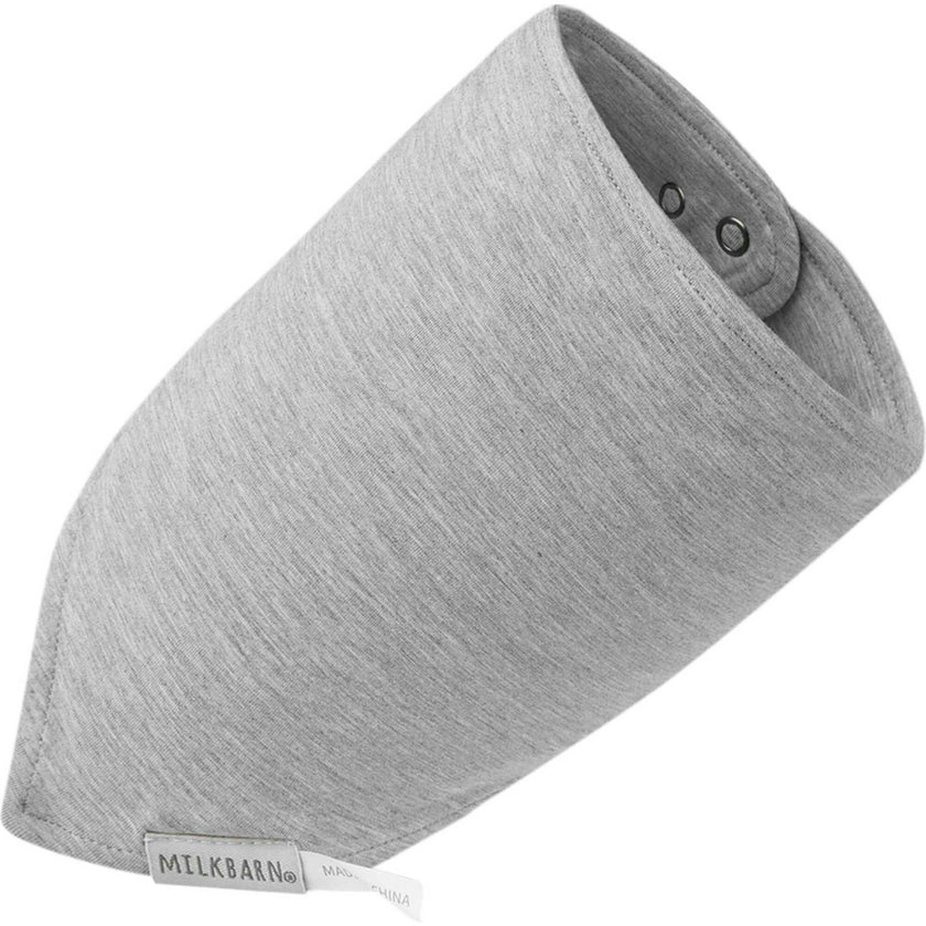 Grey Melange Luxe Solid Kerchief Bib