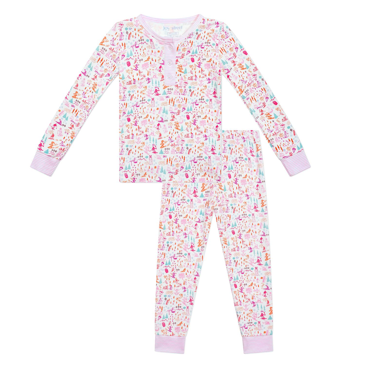 Ski Two Piece Kids Henley Pajamas