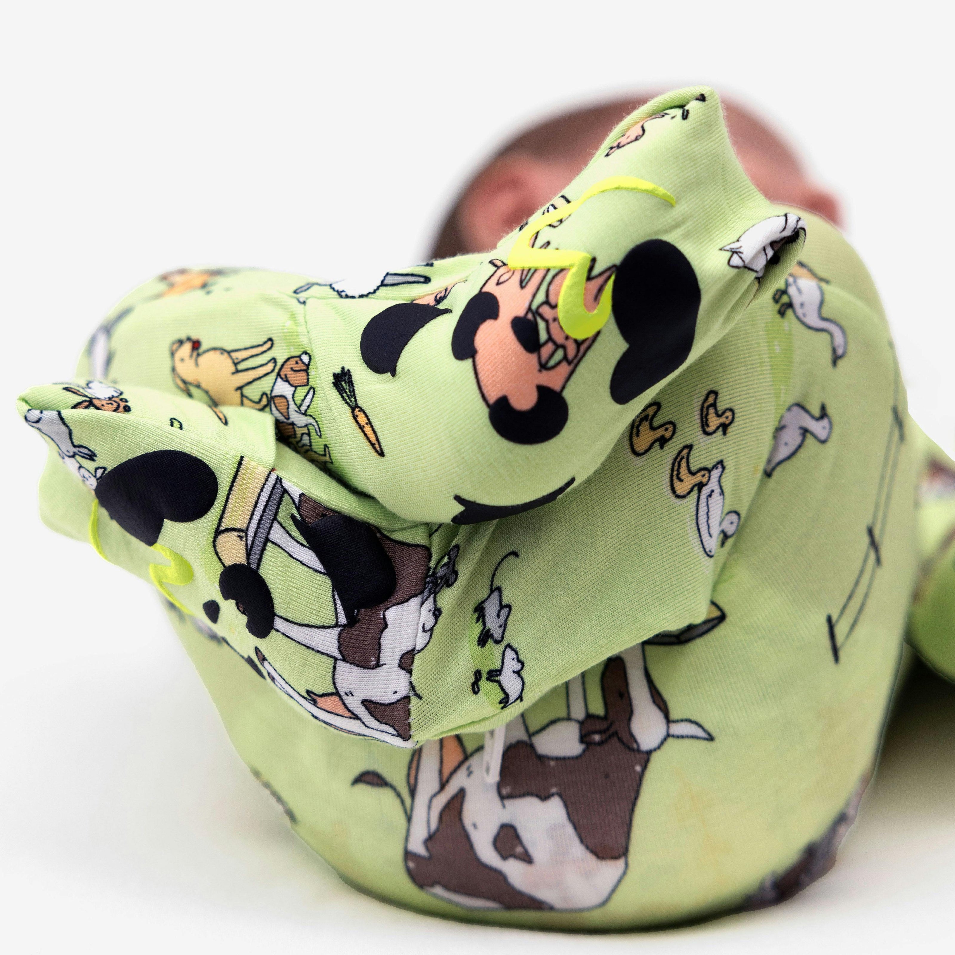 Farm Animals Bamboo Convertible Footie