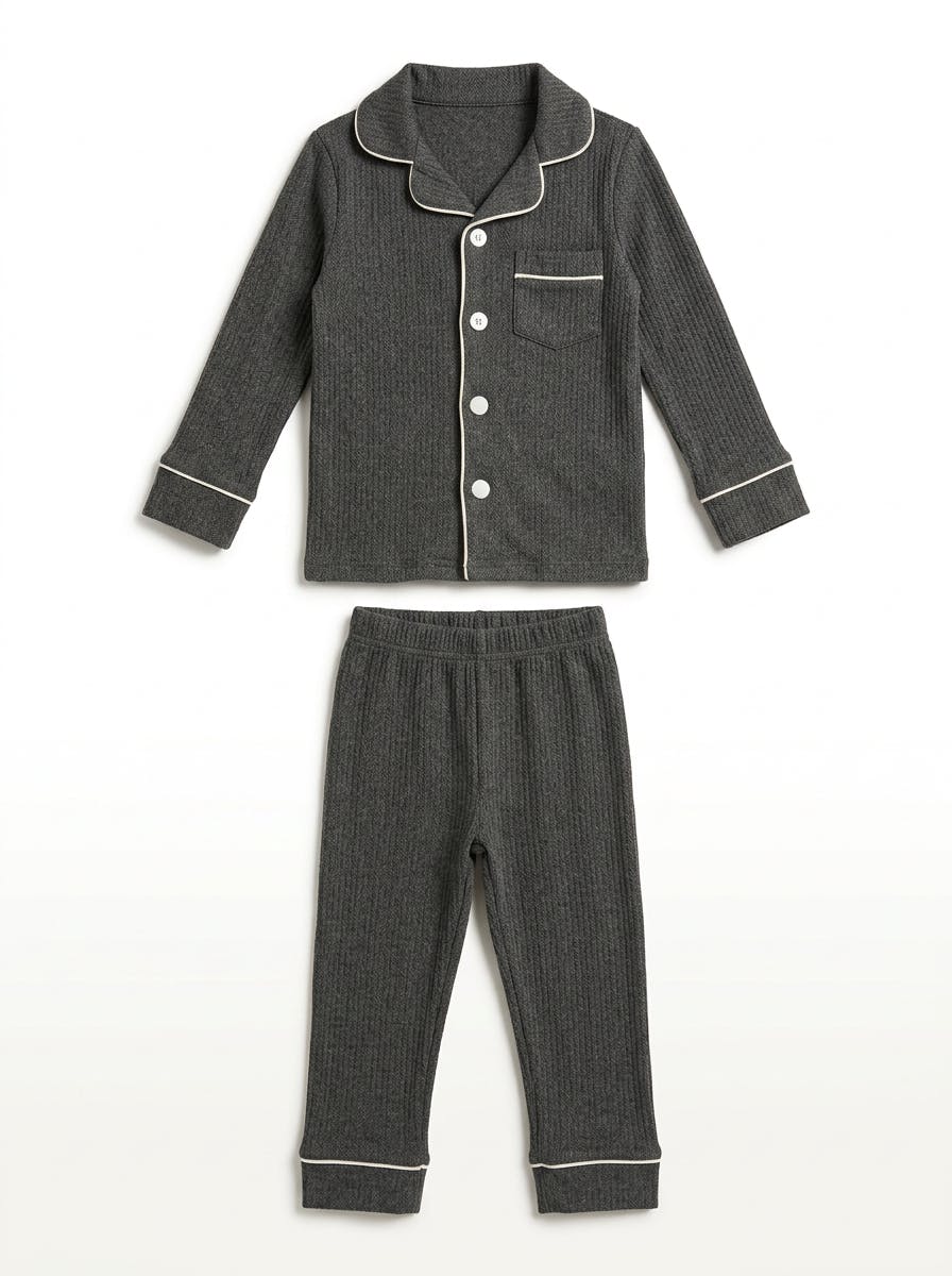 Year-Round Button down Ribbed Pjs