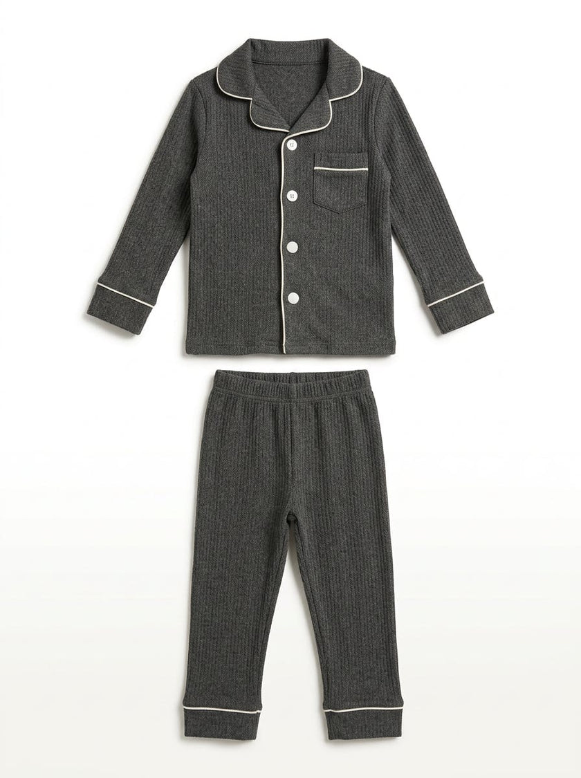 Year-Round Button down Ribbed Pjs