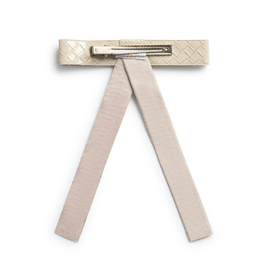Halo Luxe Poppy Braided Woven Patent Clip - Sand