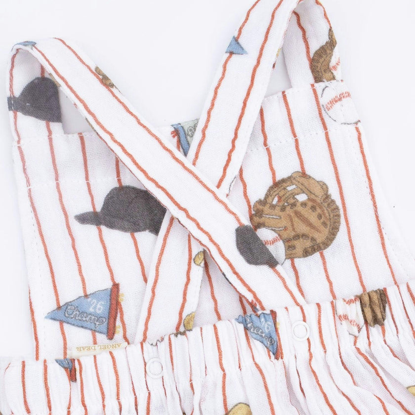 Vintage Baseball Stripe - Retro Sunsuit