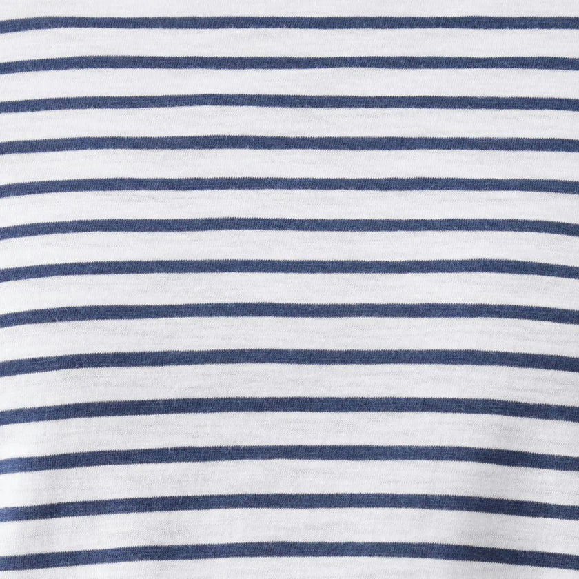 Claudette Long Sleeve Nursing Top White / Ink