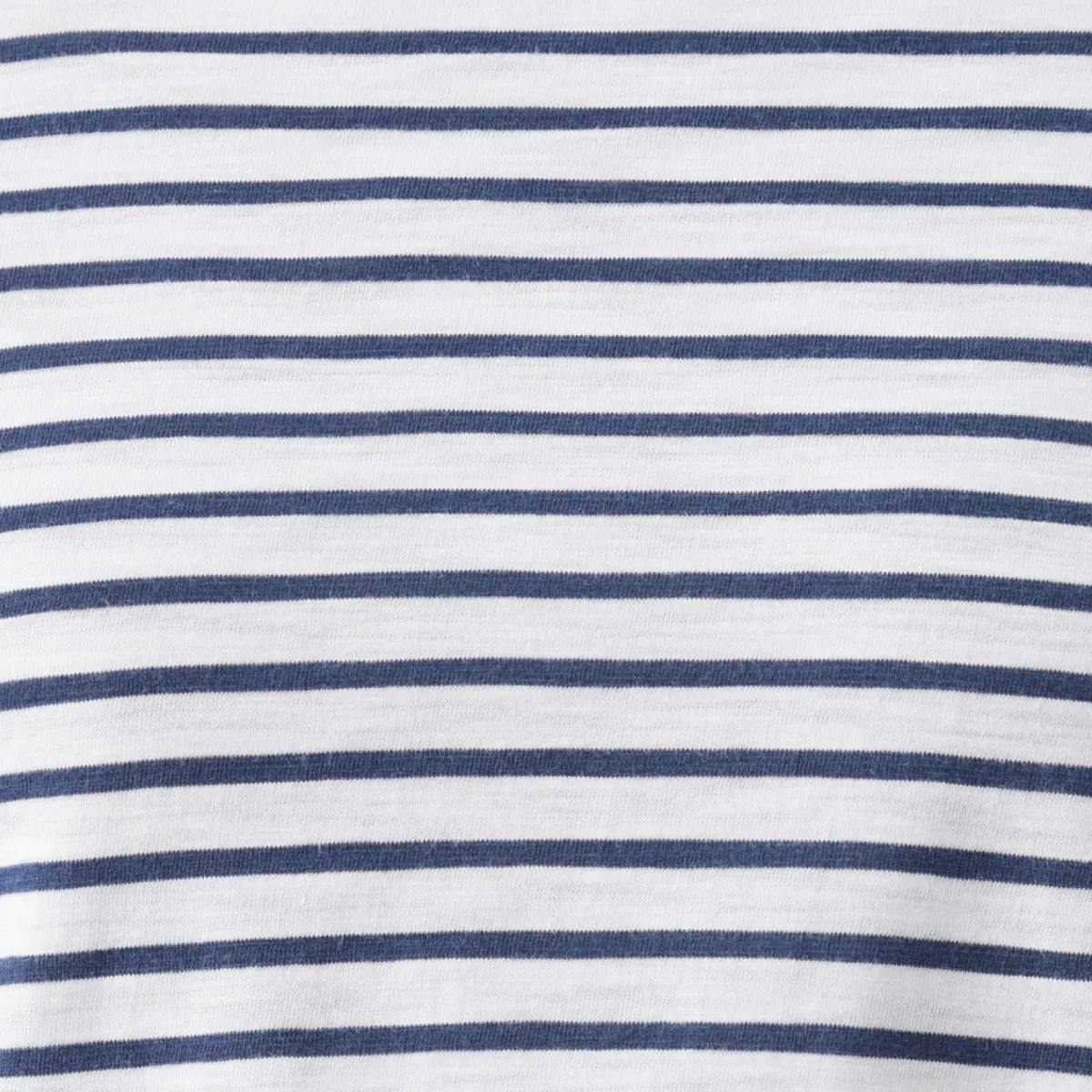 Claudette Long Sleeve Nursing Top White / Ink