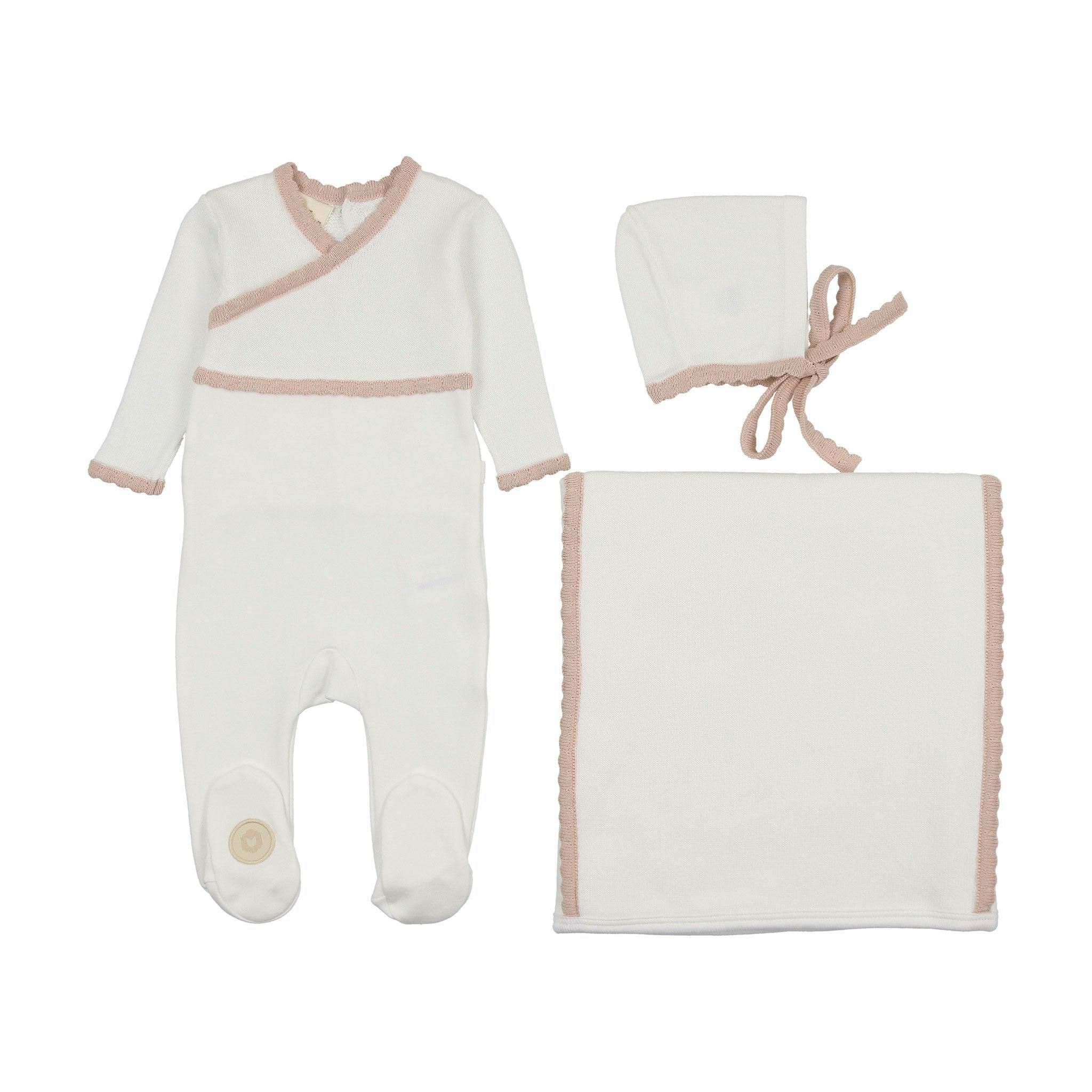 Classic Wrap Layette Set Blue Dawn