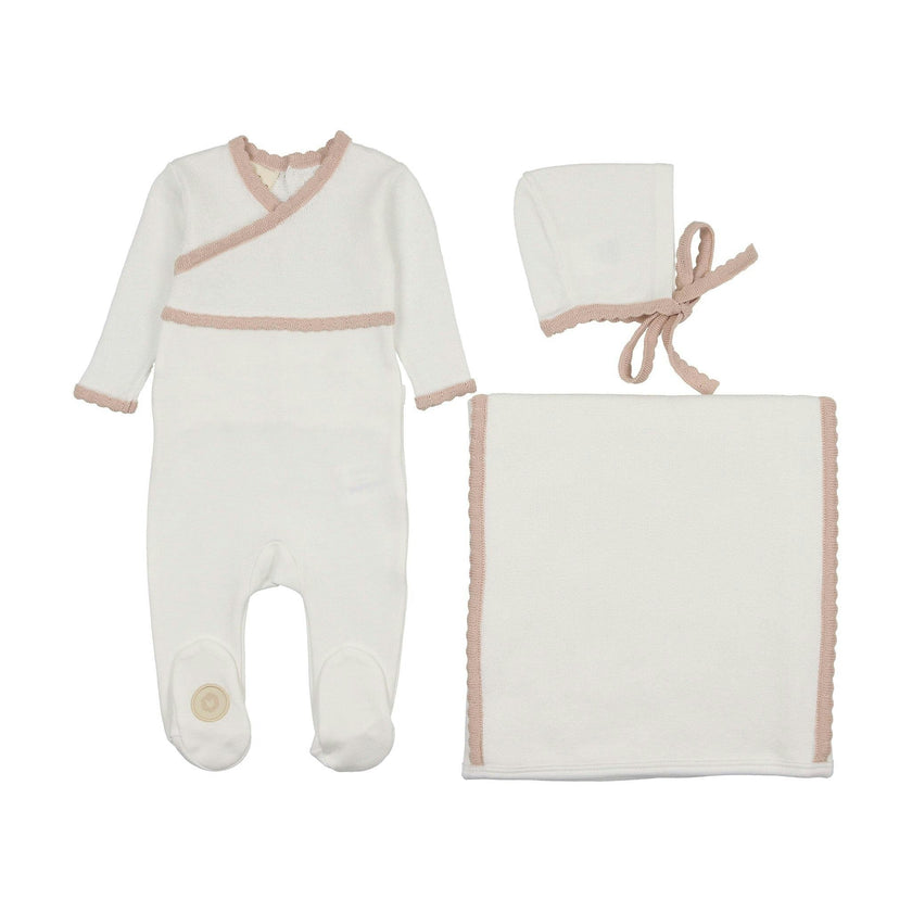 Classic Wrap Layette Set Blue Dawn
