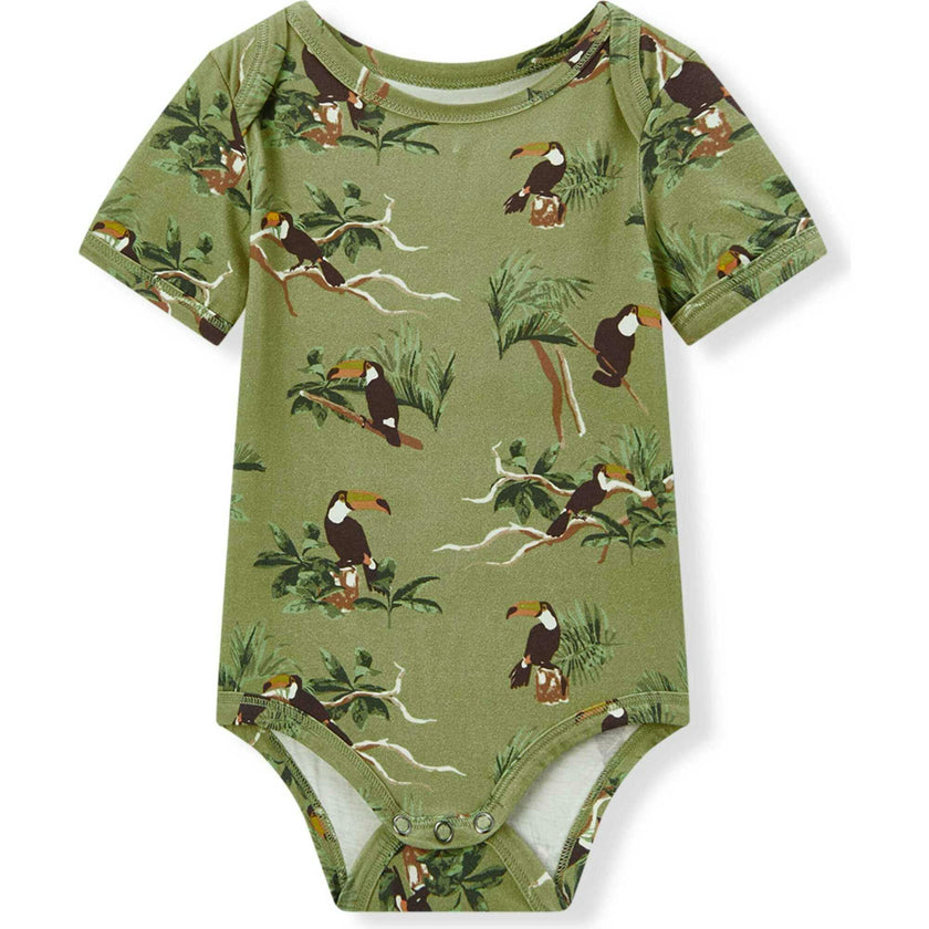 Cotton Stretch Short Sleeve One Piece