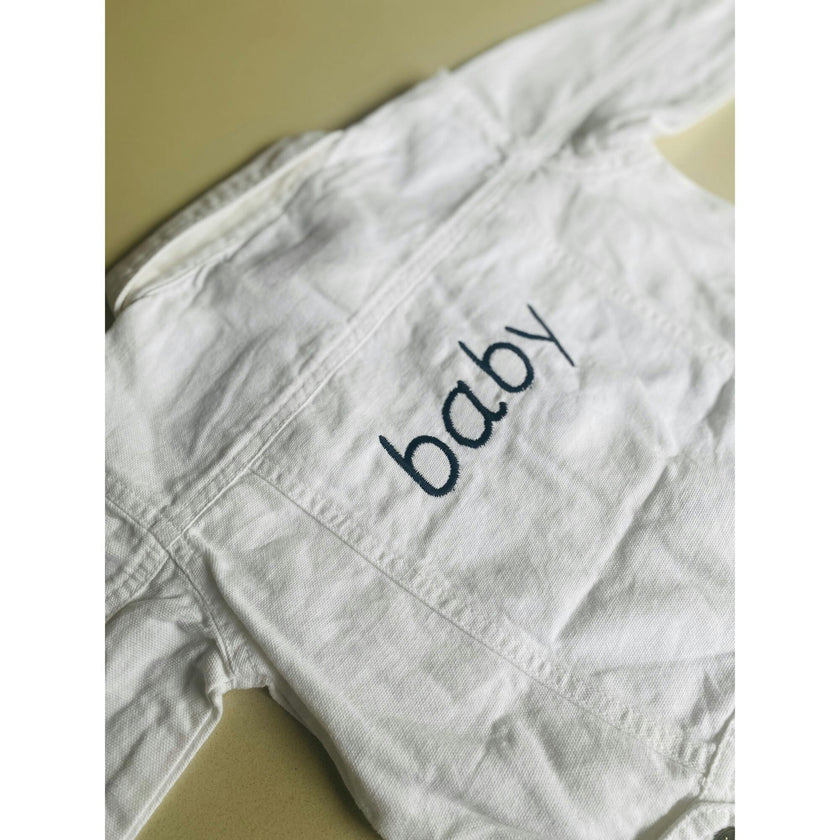 "baby" White Denim Jacket