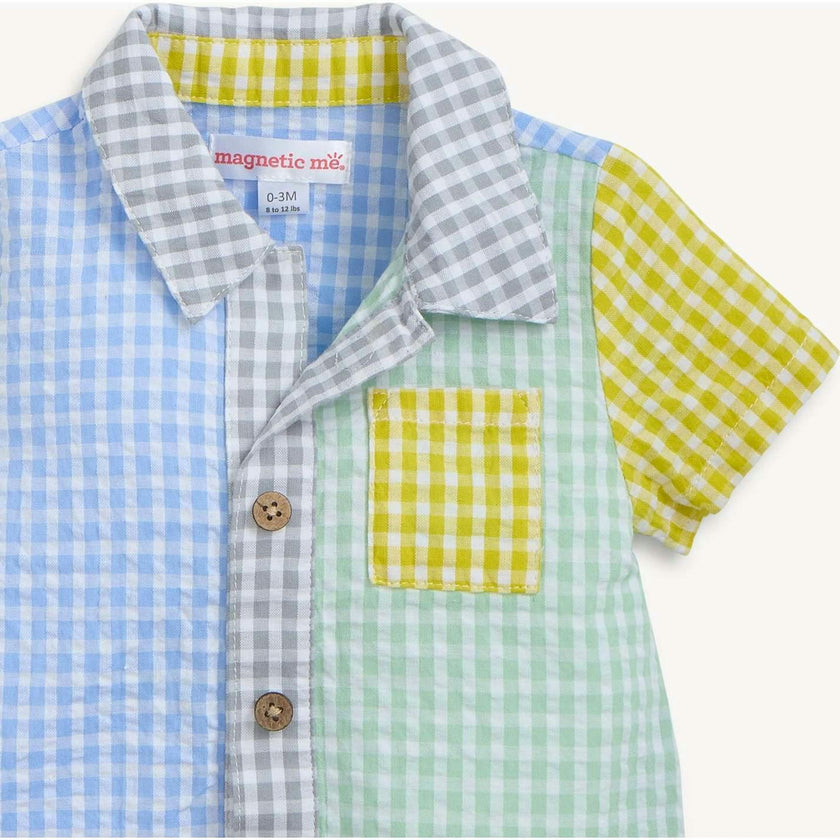 Magnetic Boys Collar Romper