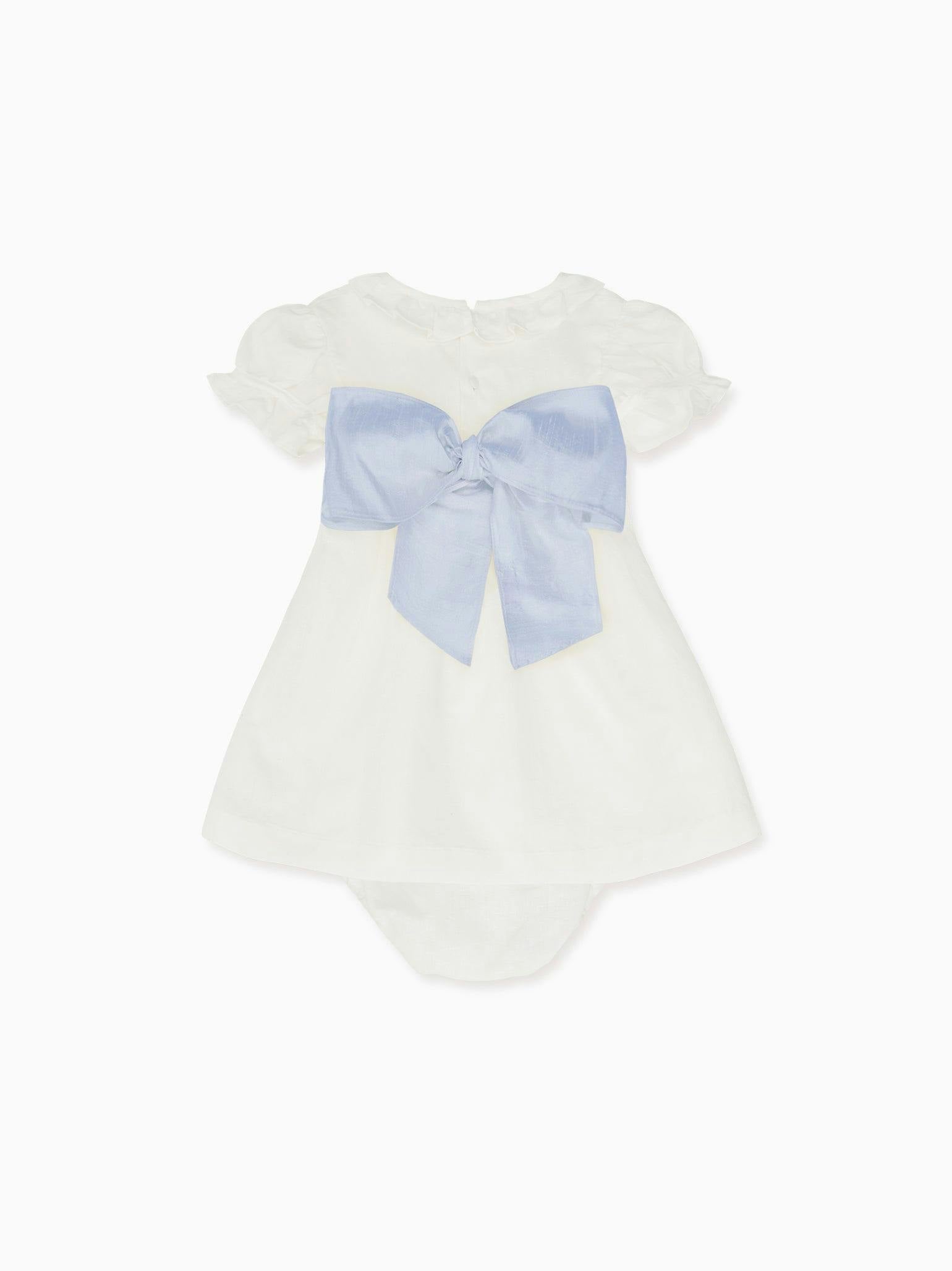 Vega Ceremony Baby Girl Set with Silk Sash