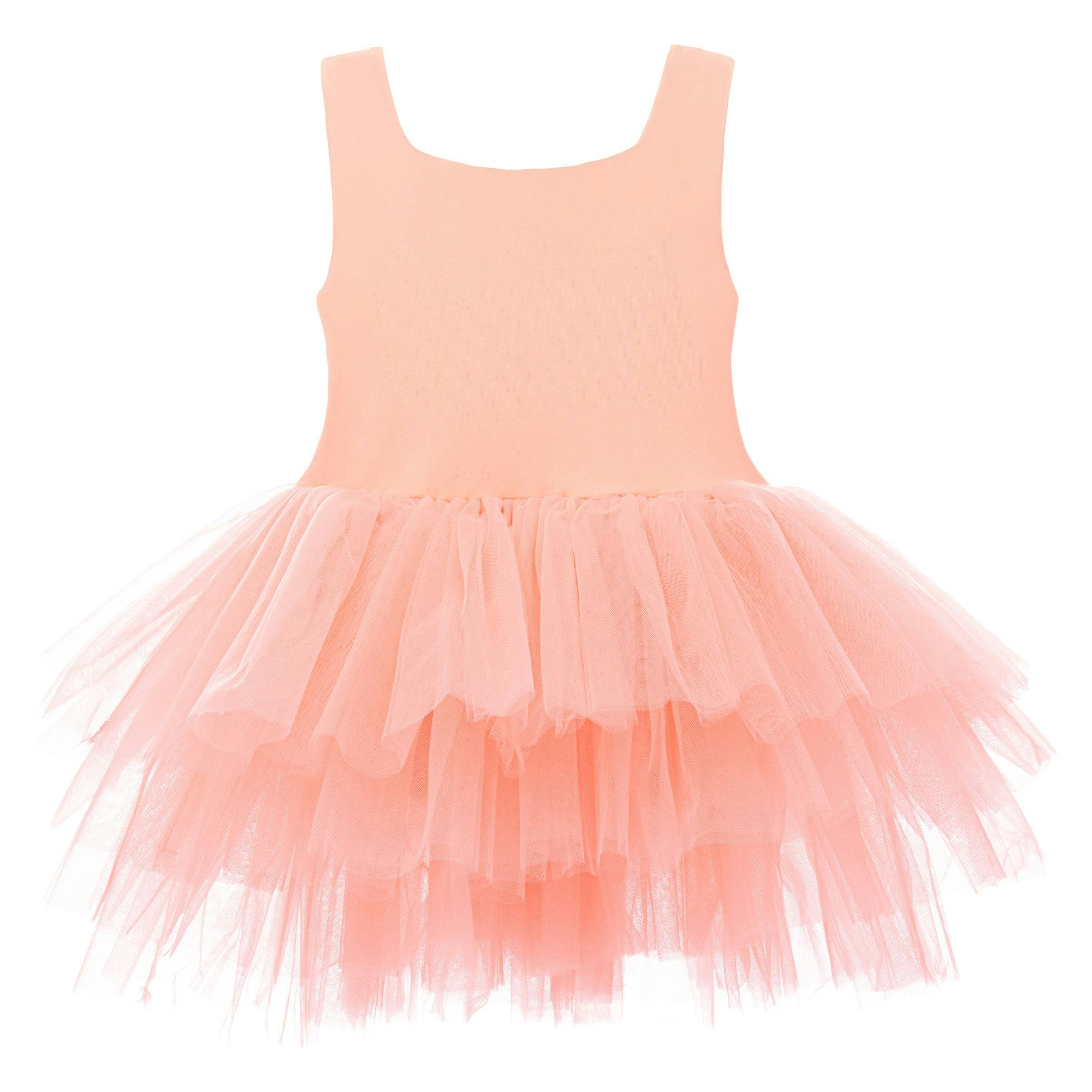 Orange Coral Solid Tutu Dress